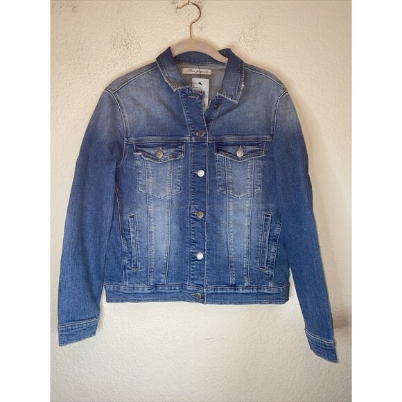 new Mavi jean Jacket Women western light katy Stretchy y2k 90s retro L - Picture 1 of 7